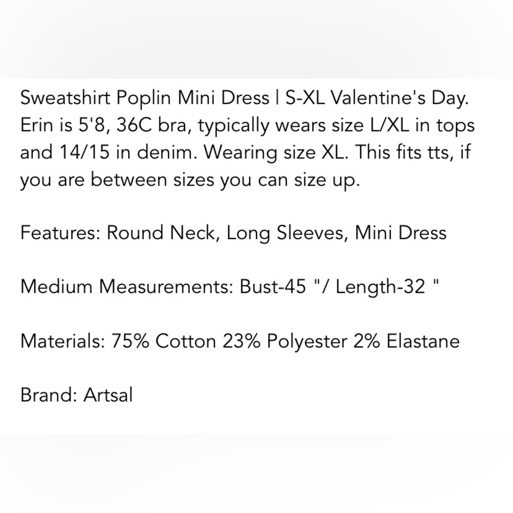 Sweatshirt Poplin Mini Dress - Picture 2 of 2